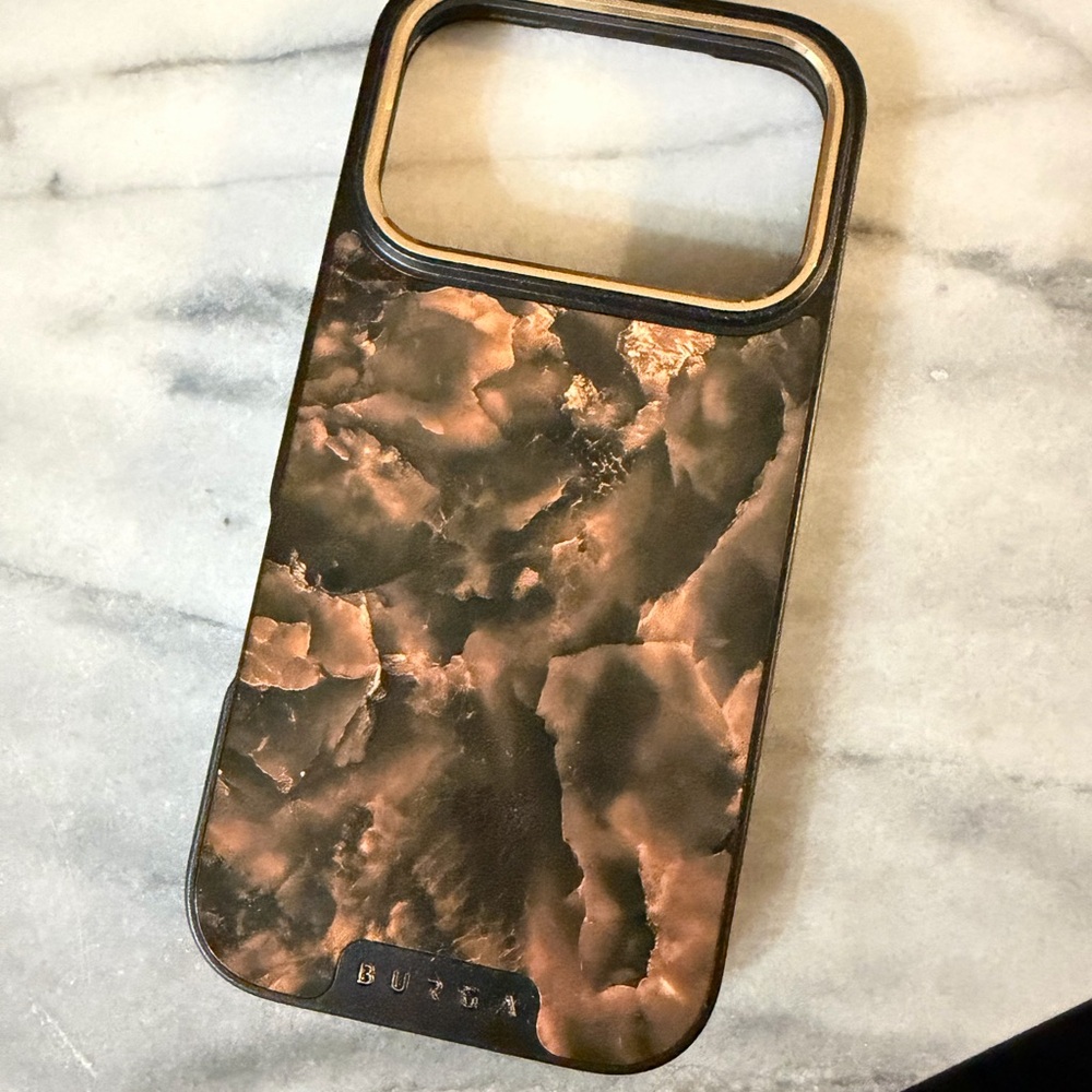 Burga Brown Marble Phone Case - Picture 2 of 6